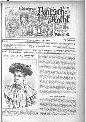 Münchener Ratsch-Kathl Samstag 21. Juli 1894