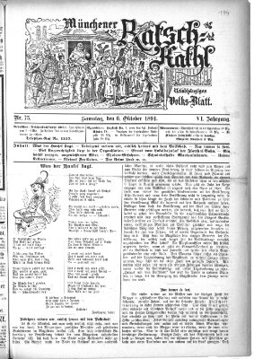 Münchener Ratsch-Kathl Samstag 6. Oktober 1894