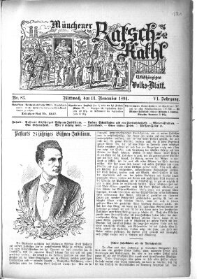 Münchener Ratsch-Kathl Mittwoch 14. November 1894