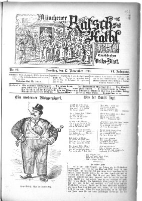 Münchener Ratsch-Kathl Samstag 17. November 1894