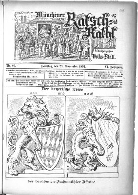 Münchener Ratsch-Kathl Samstag 24. November 1894