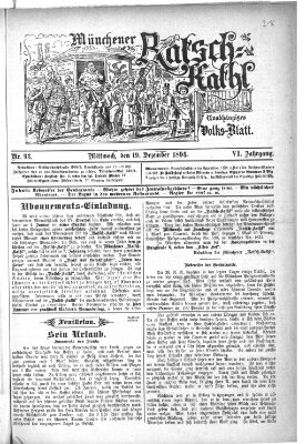 Münchener Ratsch-Kathl Mittwoch 19. Dezember 1894