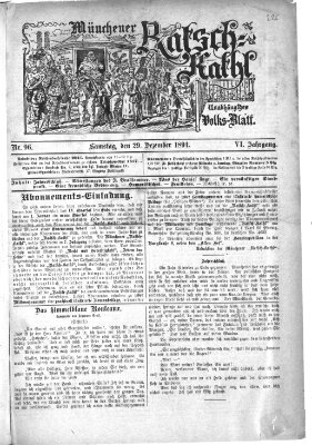 Münchener Ratsch-Kathl Samstag 29. Dezember 1894