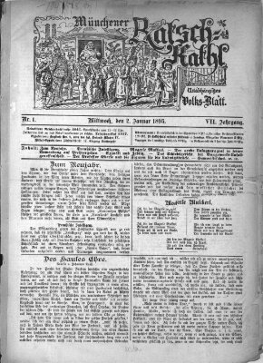 Münchener Ratsch-Kathl Mittwoch 2. Januar 1895