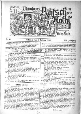 Münchener Ratsch-Kathl Mittwoch 6. Februar 1895