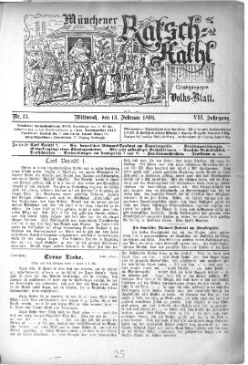 Münchener Ratsch-Kathl Mittwoch 13. Februar 1895