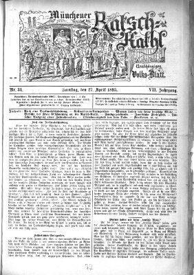 Münchener Ratsch-Kathl Samstag 27. April 1895