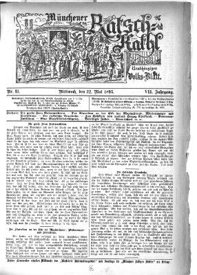 Münchener Ratsch-Kathl Mittwoch 22. Mai 1895