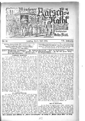 Münchener Ratsch-Kathl Samstag 6. Juli 1895