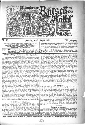 Münchener Ratsch-Kathl Samstag 3. August 1895