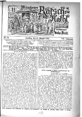 Münchener Ratsch-Kathl Samstag 10. August 1895