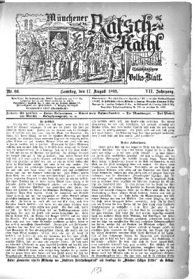 Münchener Ratsch-Kathl Samstag 17. August 1895