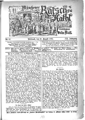 Münchener Ratsch-Kathl Mittwoch 21. August 1895