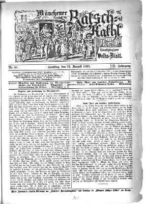 Münchener Ratsch-Kathl Samstag 24. August 1895