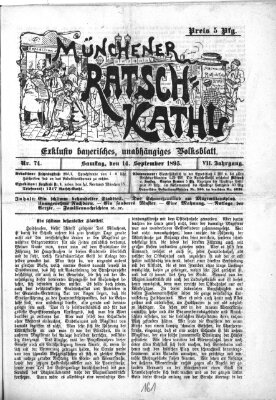 Münchener Ratsch-Kathl Samstag 14. September 1895