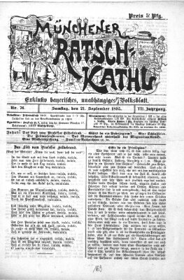 Münchener Ratsch-Kathl Samstag 21. September 1895