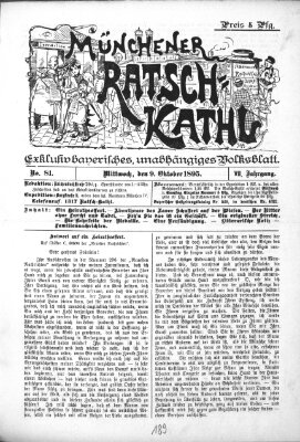 Münchener Ratsch-Kathl Mittwoch 9. Oktober 1895