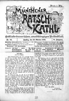 Münchener Ratsch-Kathl Samstag 26. Oktober 1895