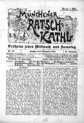 Münchener Ratsch-Kathl Samstag 9. November 1895