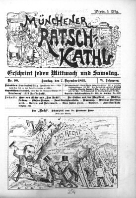 Münchener Ratsch-Kathl Samstag 7. Dezember 1895