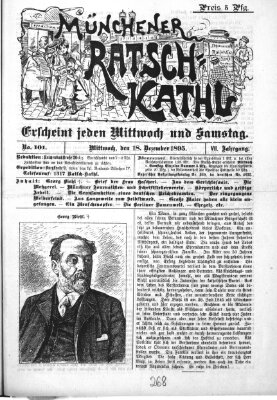 Münchener Ratsch-Kathl Mittwoch 18. Dezember 1895