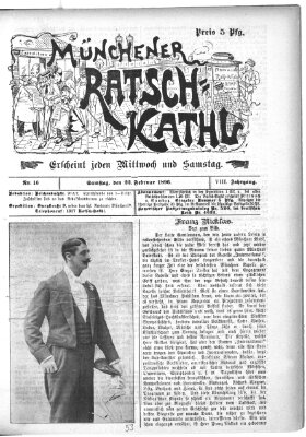 Münchener Ratsch-Kathl Samstag 22. Februar 1896