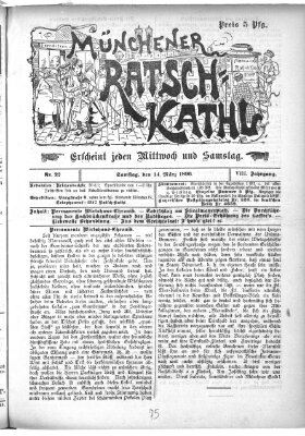 Münchener Ratsch-Kathl Samstag 14. März 1896