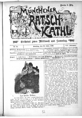 Münchener Ratsch-Kathl Samstag 21. März 1896