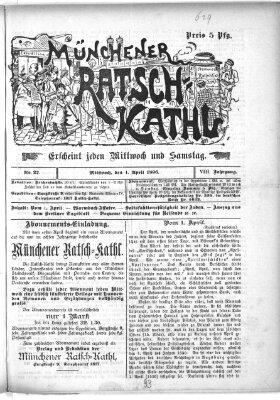 Münchener Ratsch-Kathl Mittwoch 1. April 1896