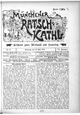 Münchener Ratsch-Kathl Mittwoch 20. Mai 1896