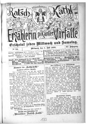 Münchener Ratsch-Kathl Mittwoch 1. Juli 1896