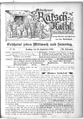 Münchener Ratsch-Kathl Samstag 26. September 1896