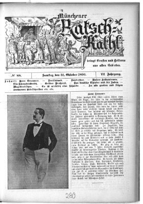 Münchener Ratsch-Kathl Samstag 31. Oktober 1896