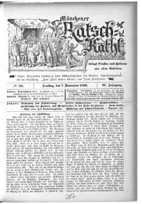 Münchener Ratsch-Kathl Samstag 7. November 1896