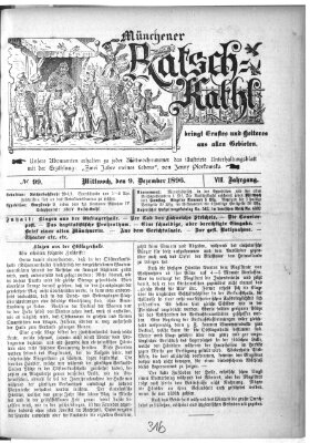 Münchener Ratsch-Kathl Mittwoch 9. Dezember 1896