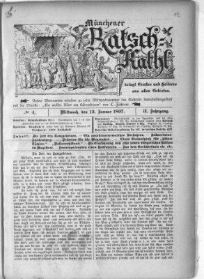 Münchener Ratsch-Kathl Mittwoch 13. Januar 1897