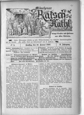 Münchener Ratsch-Kathl Samstag 16. Januar 1897