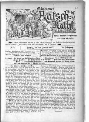 Münchener Ratsch-Kathl Samstag 23. Januar 1897