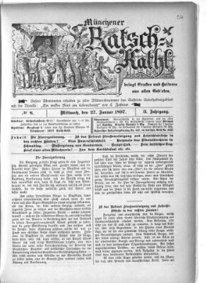 Münchener Ratsch-Kathl Mittwoch 27. Januar 1897