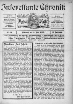 Münchener Ratsch-Kathl Mittwoch 9. Juni 1897