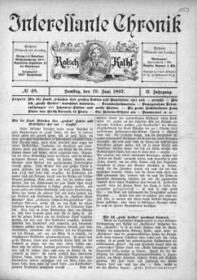 Münchener Ratsch-Kathl Samstag 19. Juni 1897