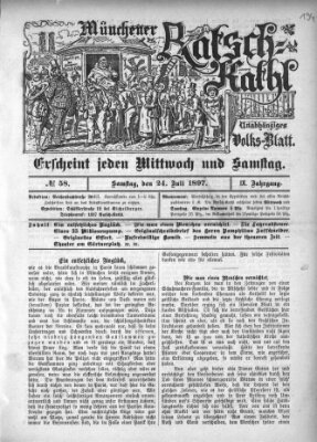 Münchener Ratsch-Kathl Samstag 24. Juli 1897