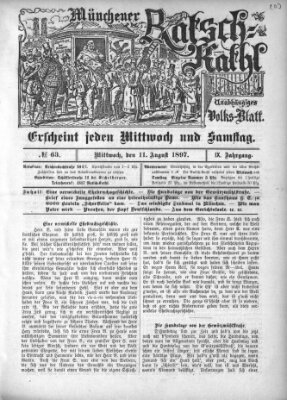Münchener Ratsch-Kathl Mittwoch 11. August 1897