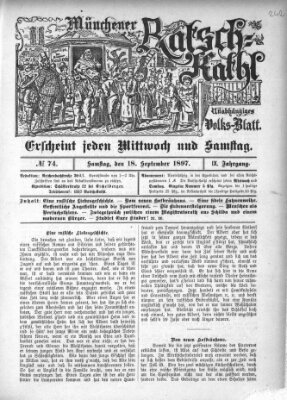 Münchener Ratsch-Kathl Samstag 18. September 1897