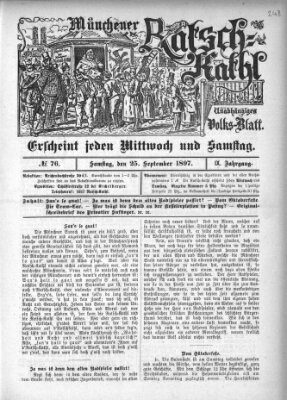 Münchener Ratsch-Kathl Samstag 25. September 1897