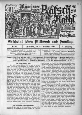 Münchener Ratsch-Kathl Mittwoch 27. Oktober 1897