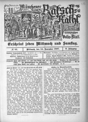 Münchener Ratsch-Kathl Mittwoch 24. November 1897