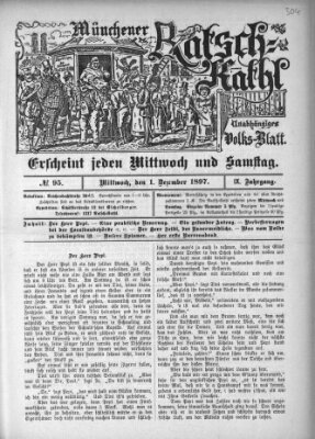 Münchener Ratsch-Kathl Mittwoch 1. Dezember 1897