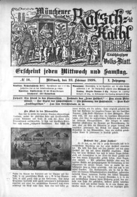 Münchener Ratsch-Kathl Mittwoch 23. Februar 1898