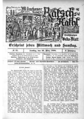 Münchener Ratsch-Kathl Samstag 26. März 1898